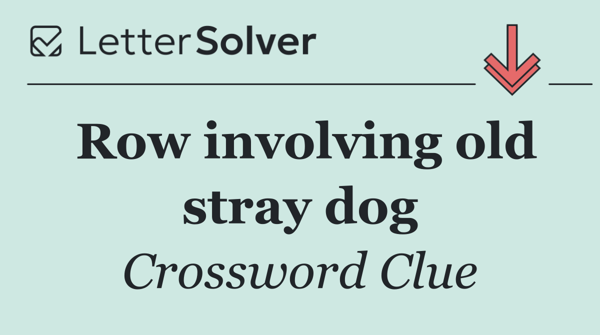 Row involving old stray dog