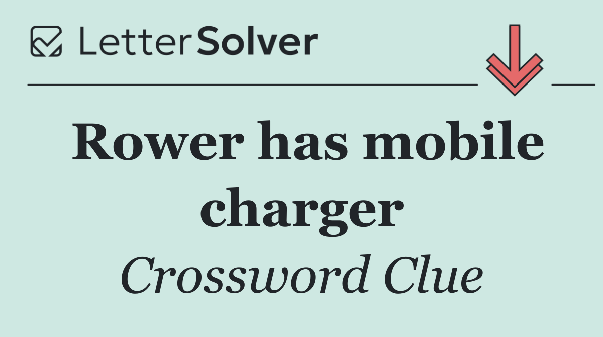 Rower has mobile charger