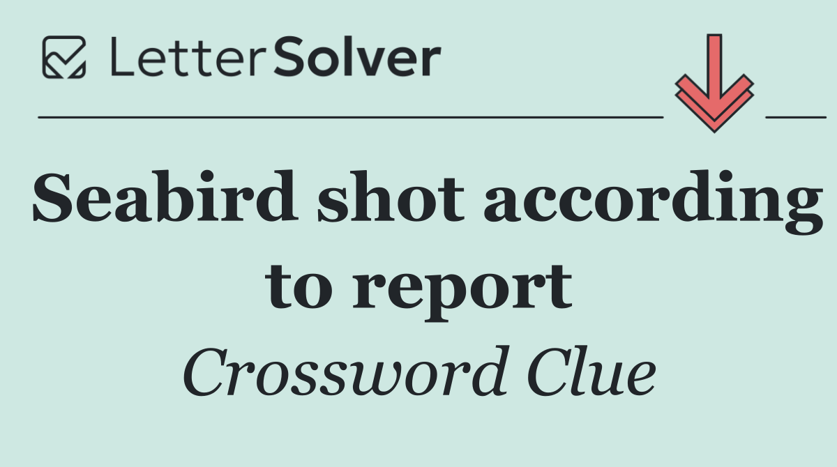 Seabird shot according to report