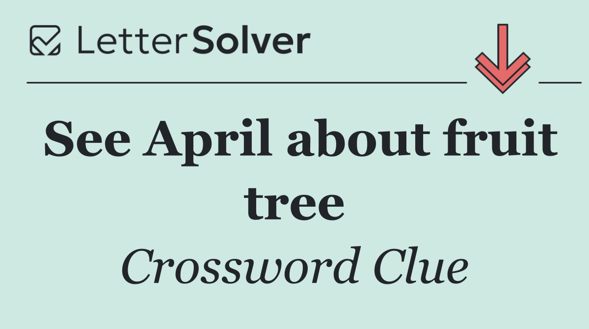 See April about fruit tree