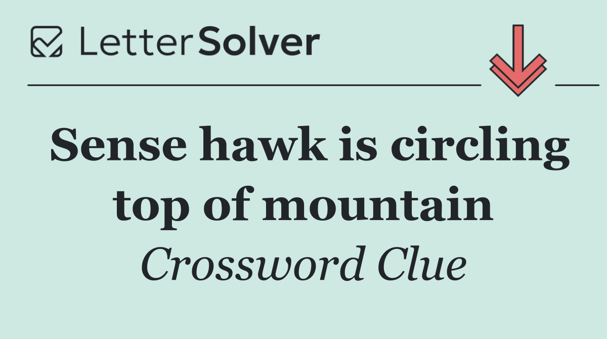 Sense hawk is circling top of mountain