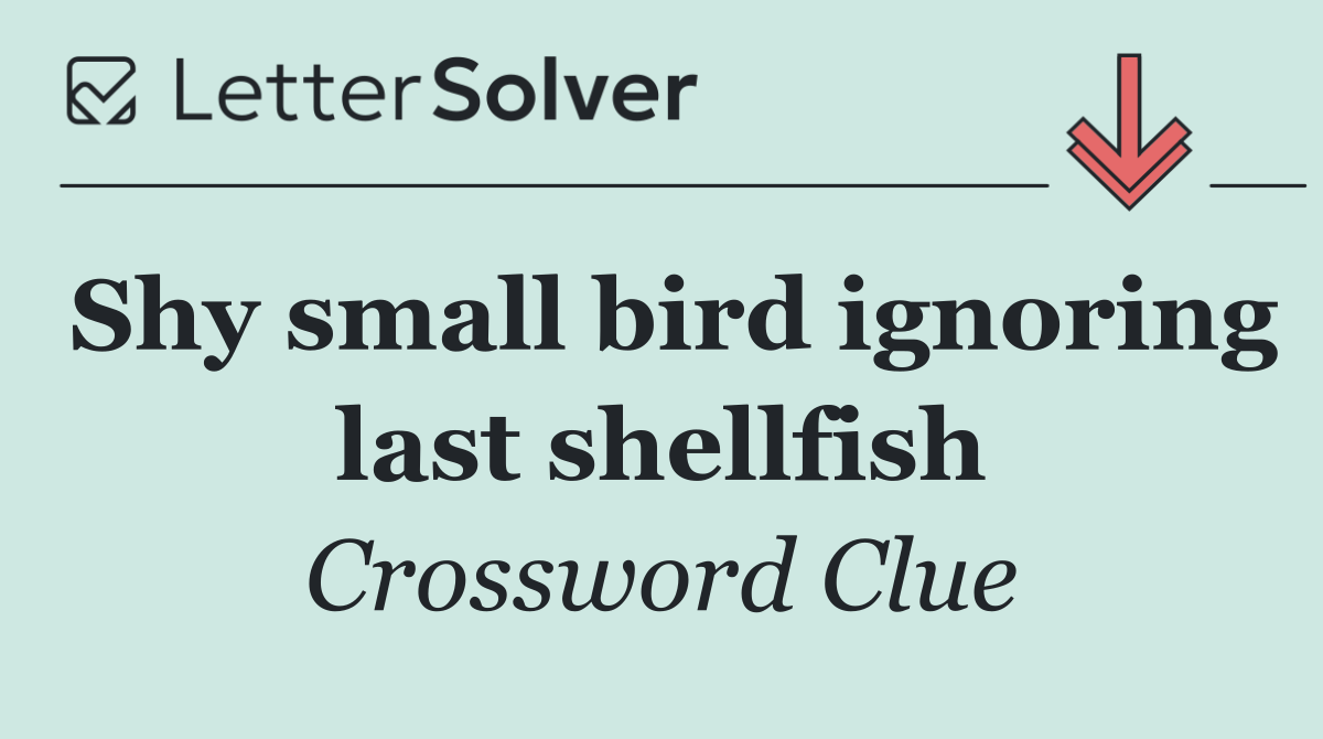 Shy small bird ignoring last shellfish