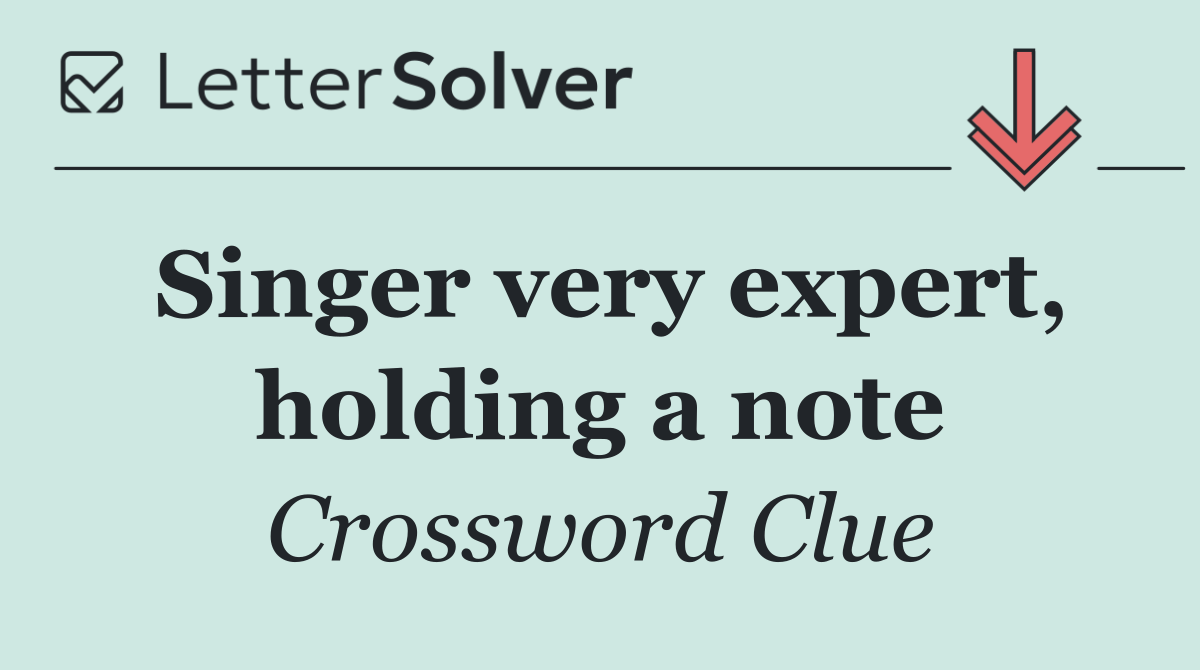 Singer very expert, holding a note