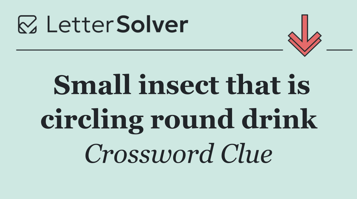 Small insect that is circling round drink