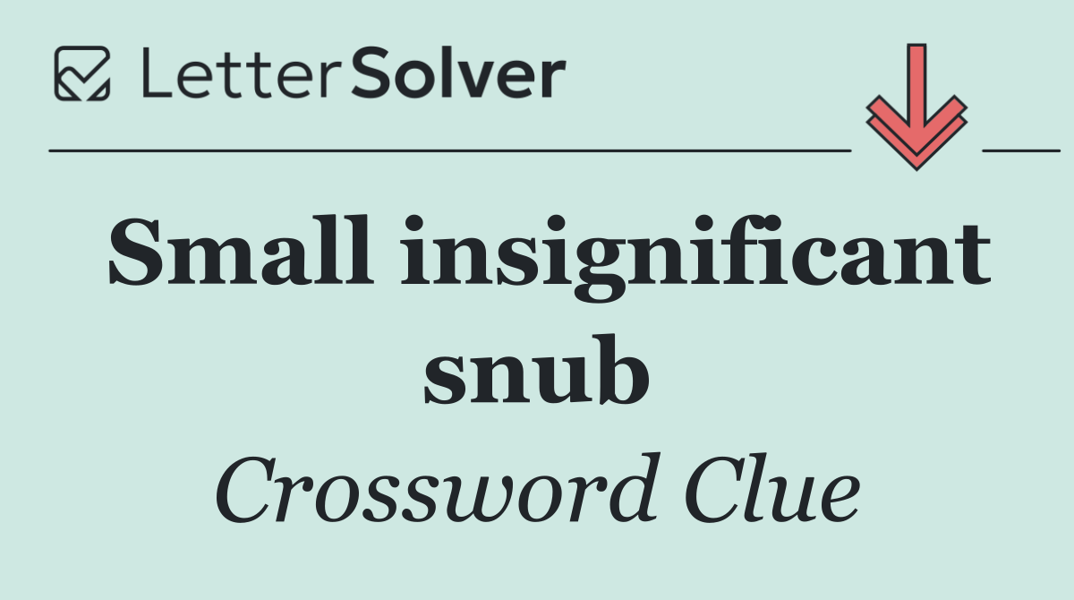 Small insignificant snub