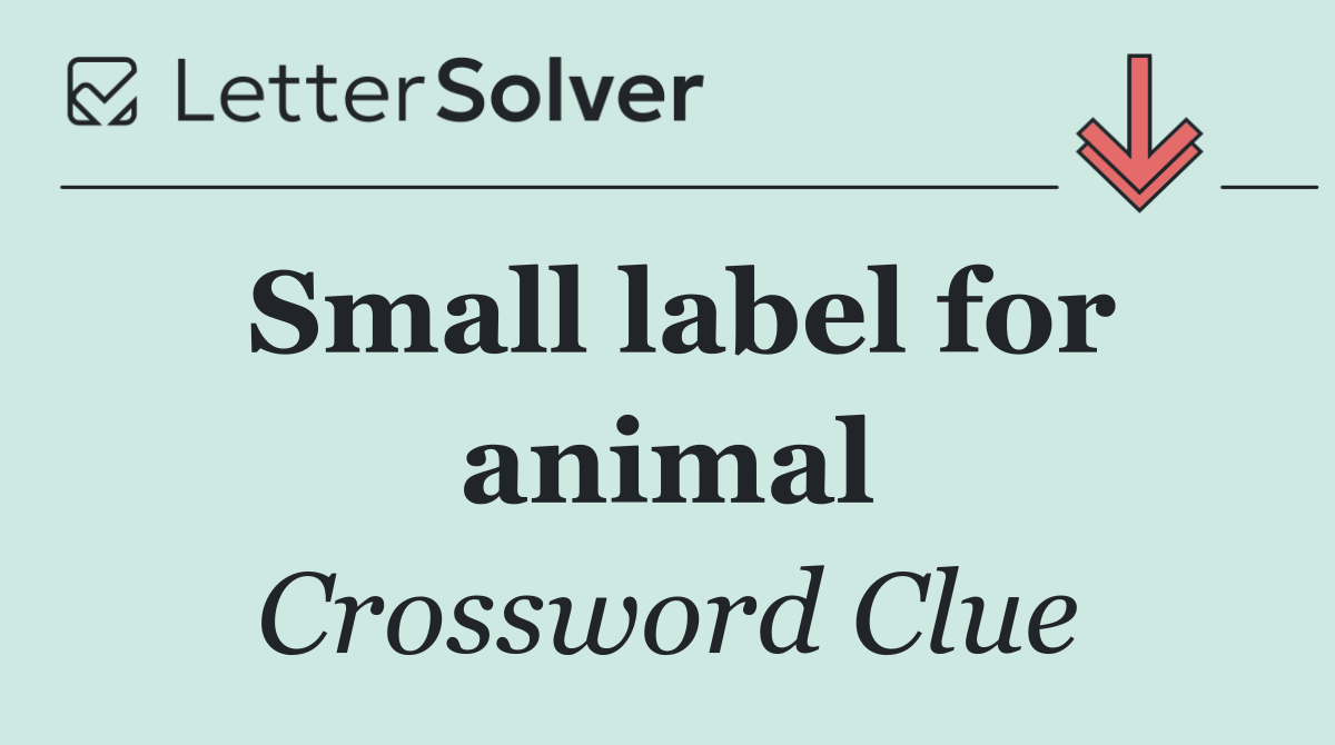 Small label for animal