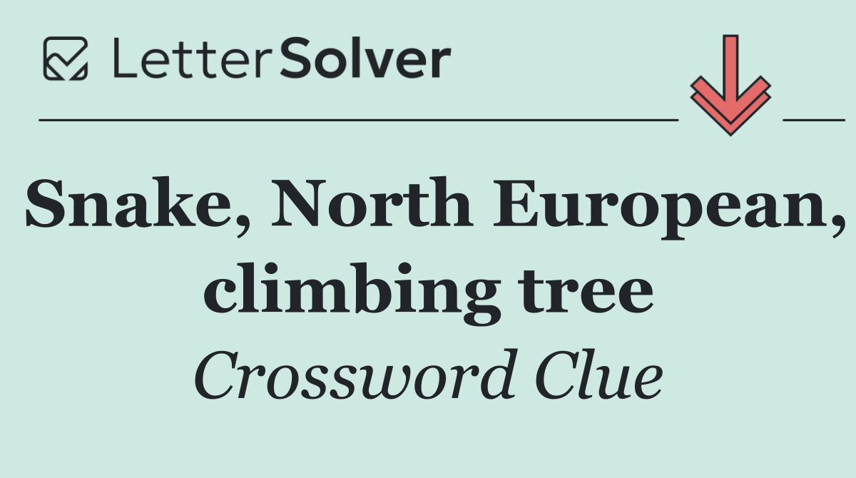 Snake, North European, climbing tree