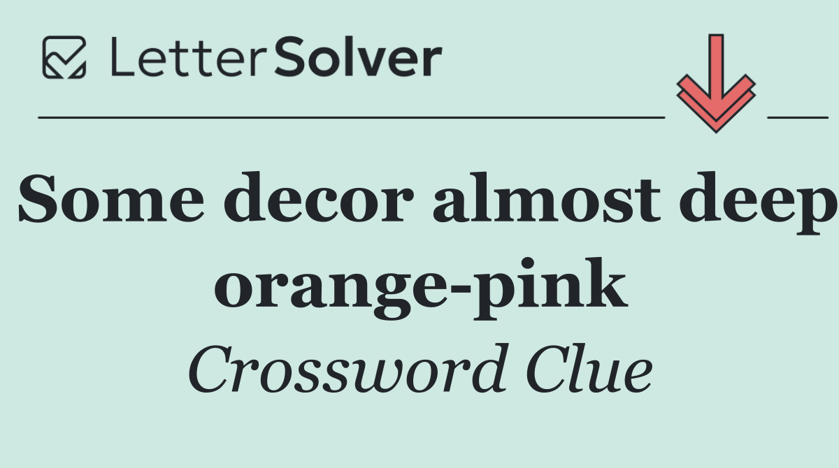 Some decor almost deep orange pink