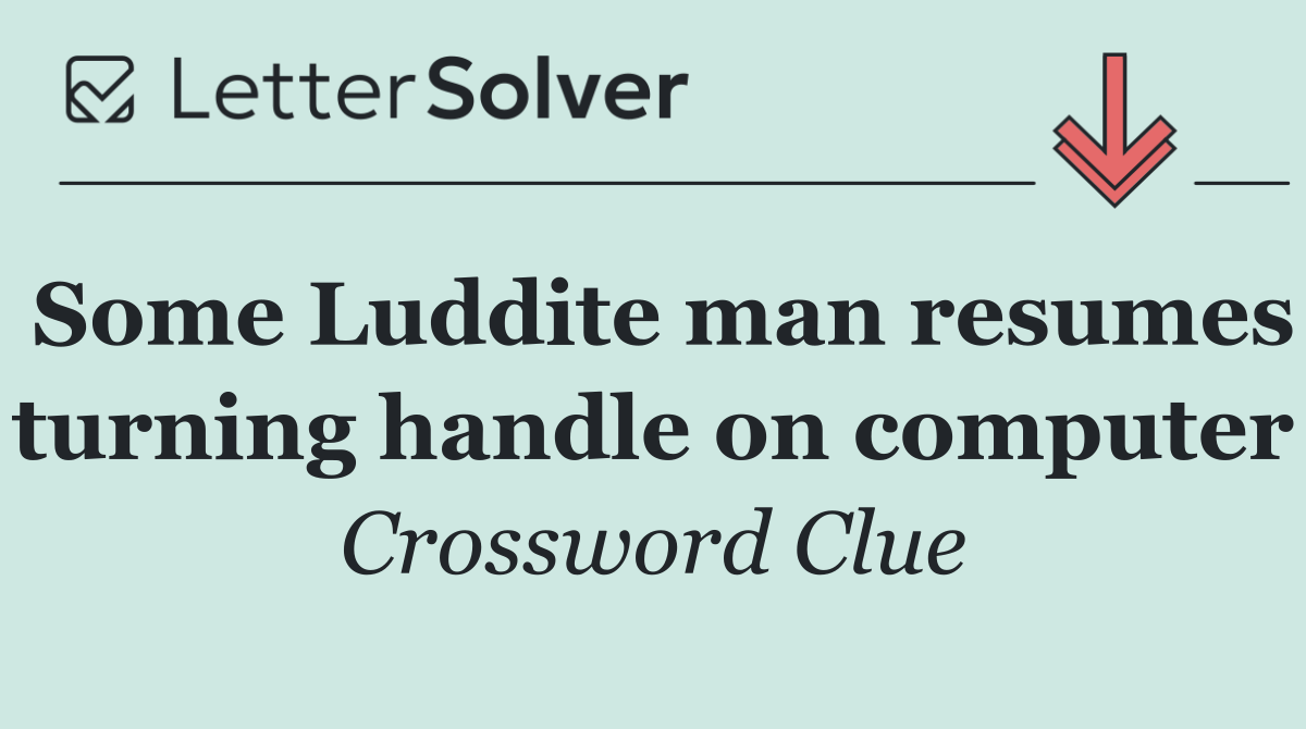 Some Luddite man resumes turning handle on computer