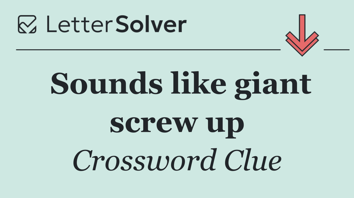 Sounds like giant screw up