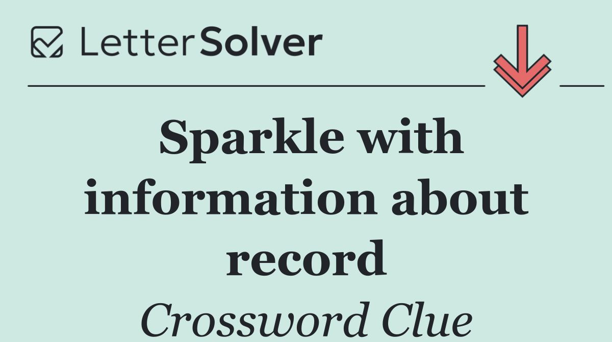 Sparkle with information about record