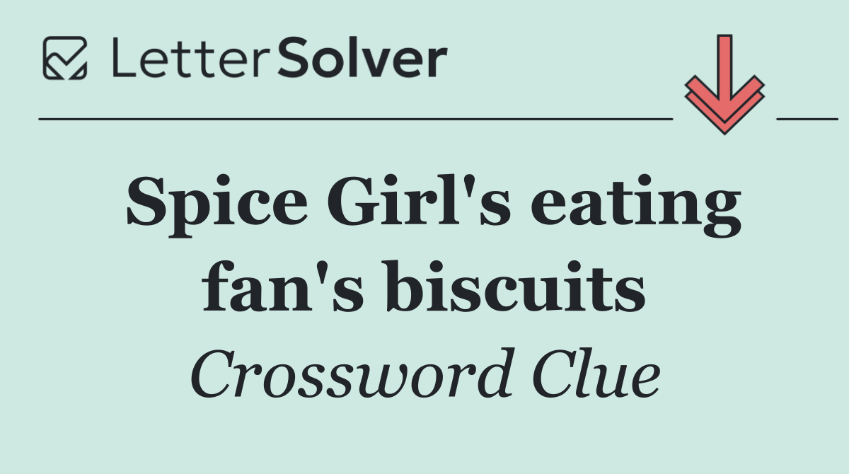 Spice Girl's eating fan's biscuits