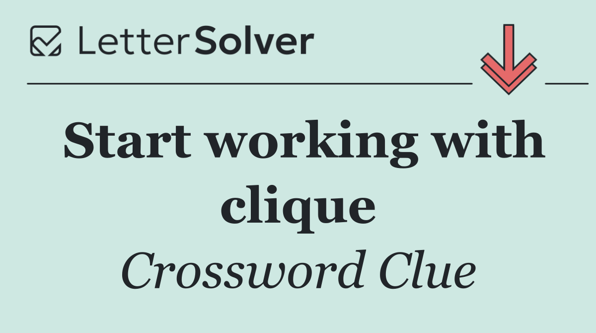 Start working with clique