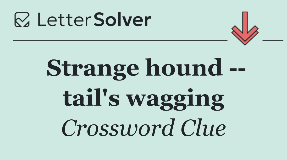 Strange hound    tail's wagging