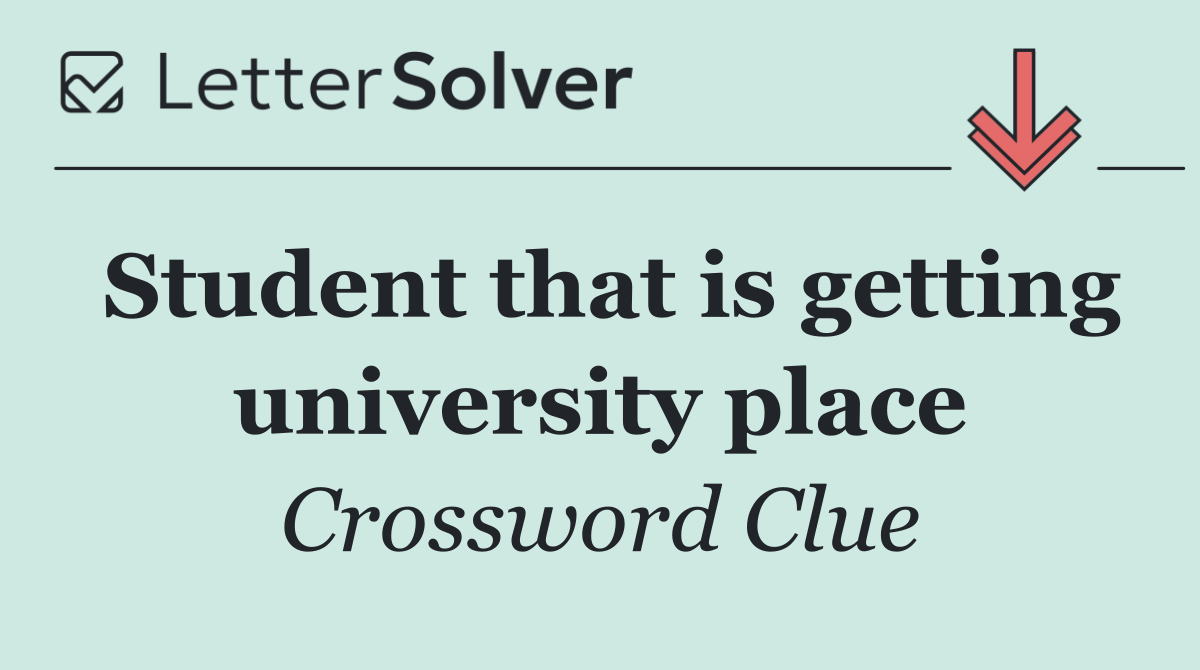 Student that is getting university place