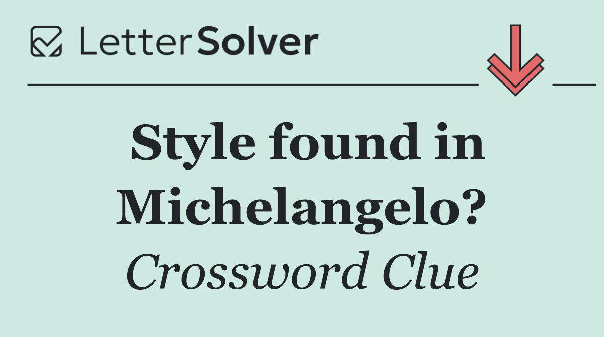 Style found in Michelangelo?