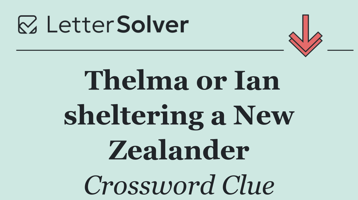 Thelma or Ian sheltering a New Zealander