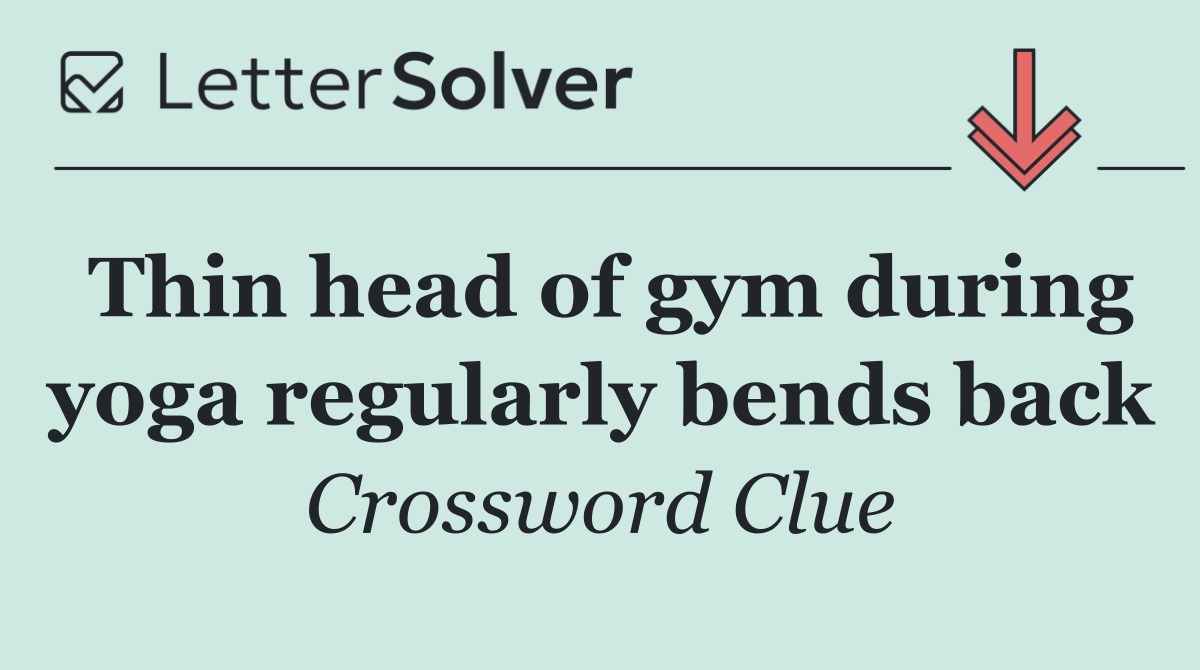 Thin head of gym during yoga regularly bends back