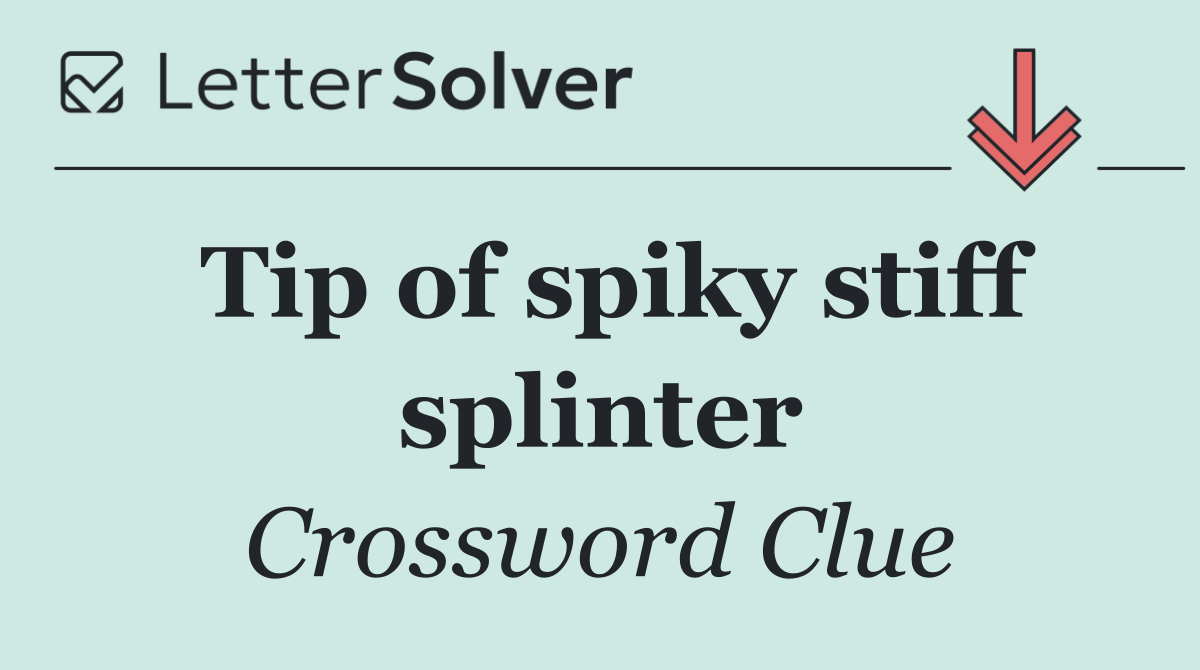 Tip of spiky stiff splinter