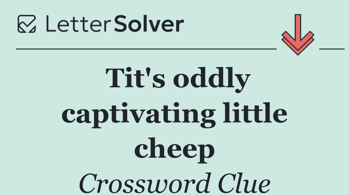 Tit's oddly captivating little cheep