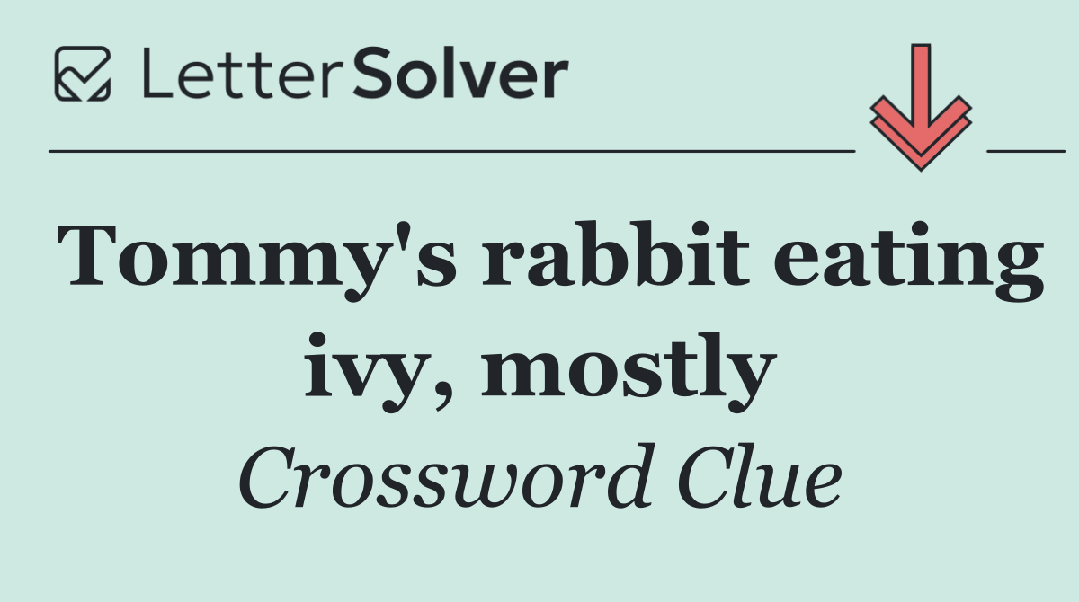 Tommy's rabbit eating ivy, mostly