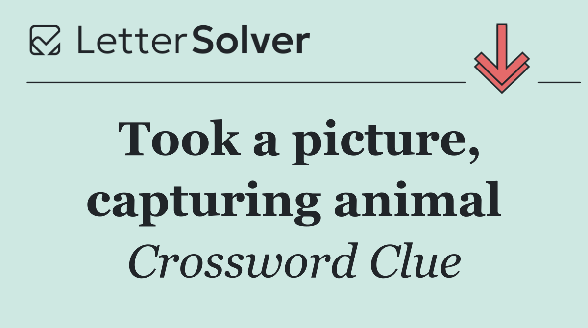 Took a picture, capturing animal