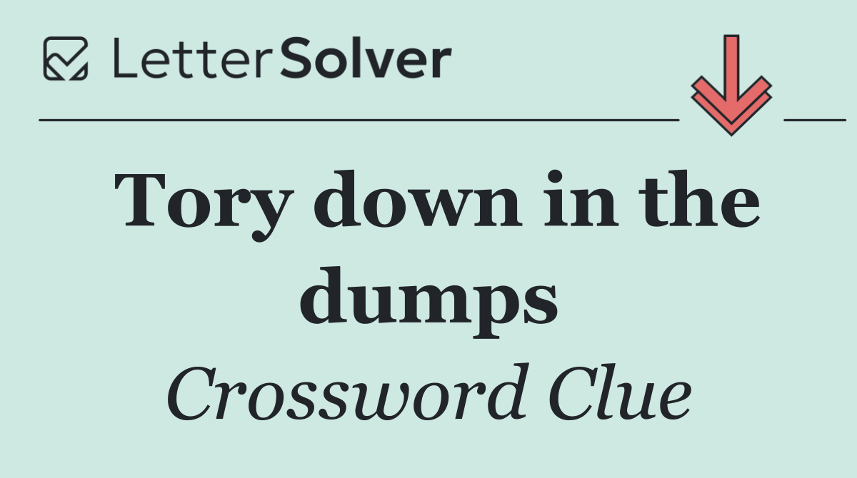 Tory down in the dumps