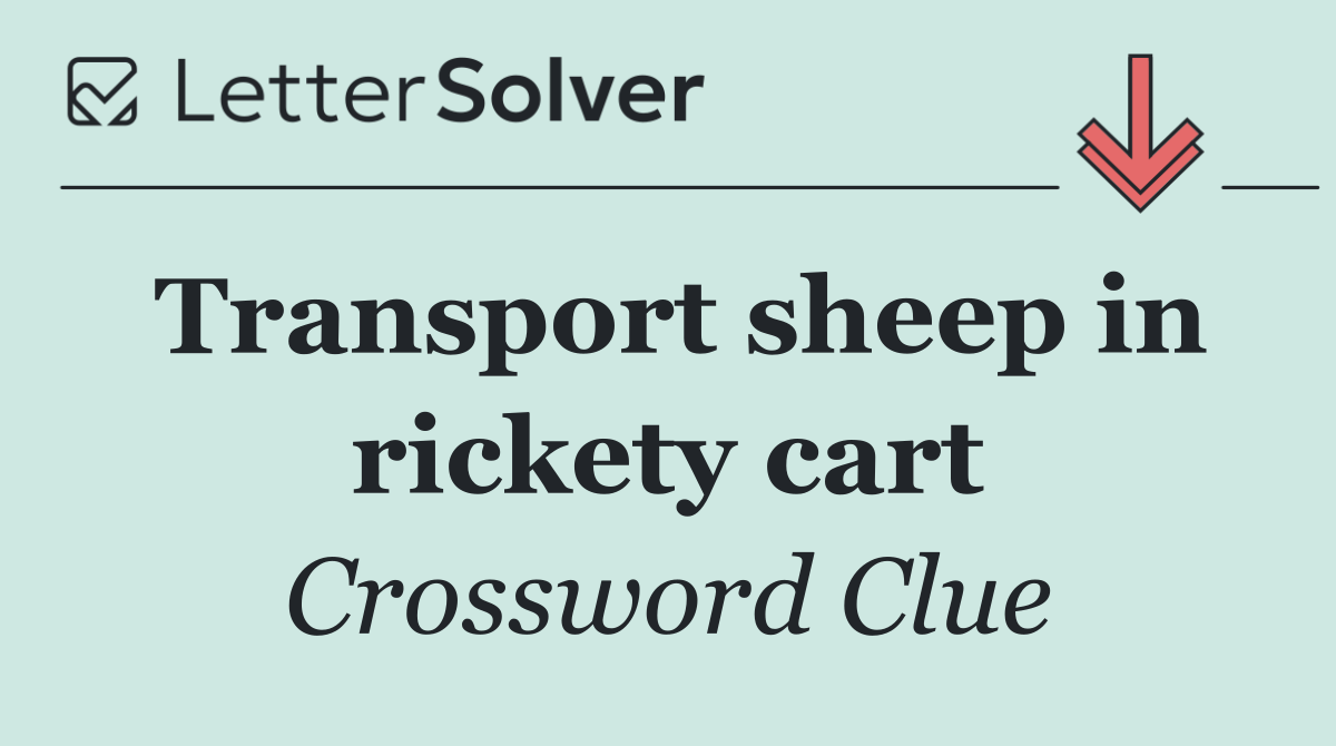 Transport sheep in rickety cart