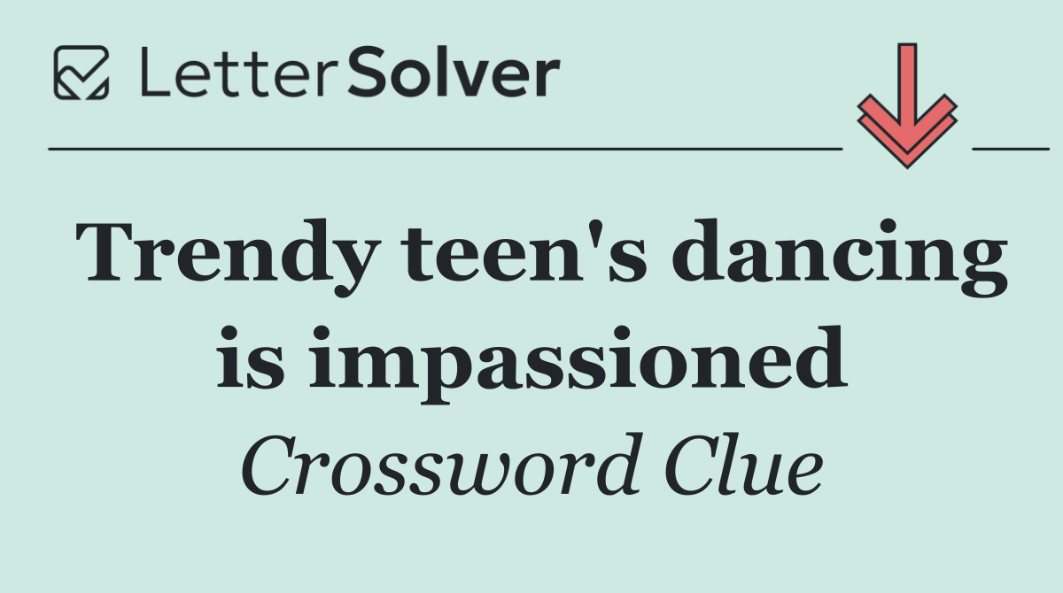 Trendy teen's dancing is impassioned
