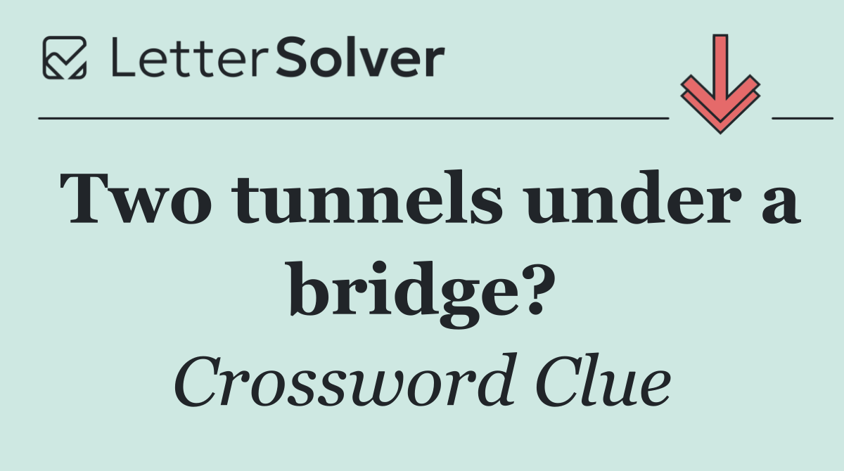 Two tunnels under a bridge?