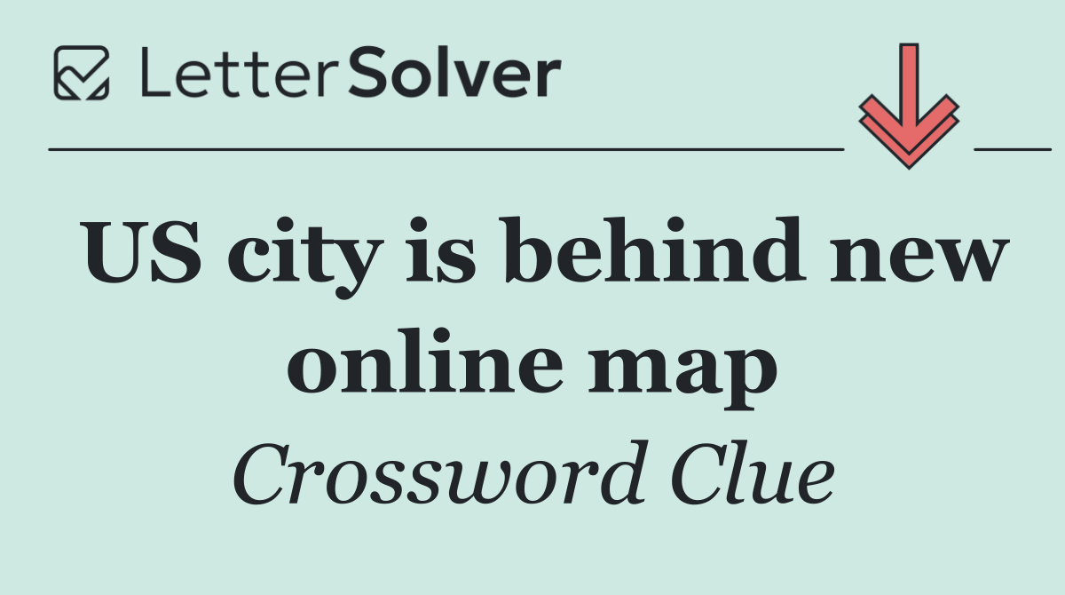 US city is behind new online map