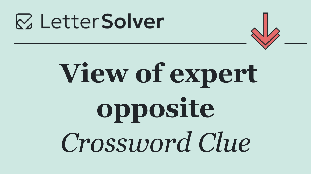 View of expert opposite