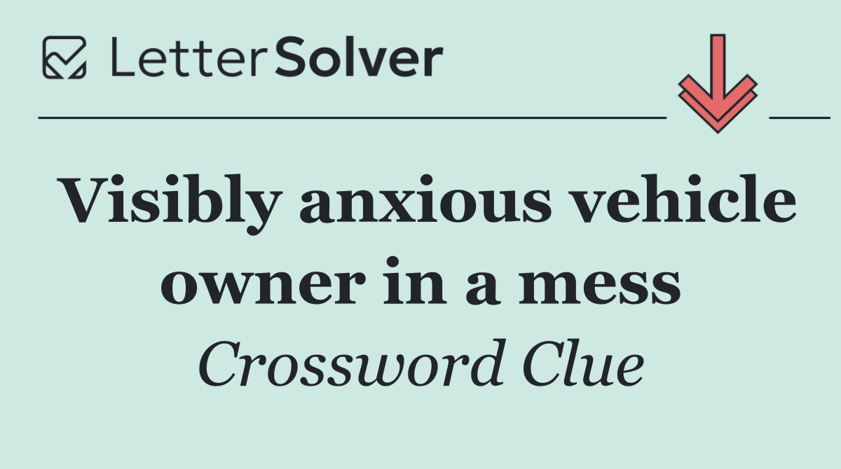 Visibly anxious vehicle owner in a mess