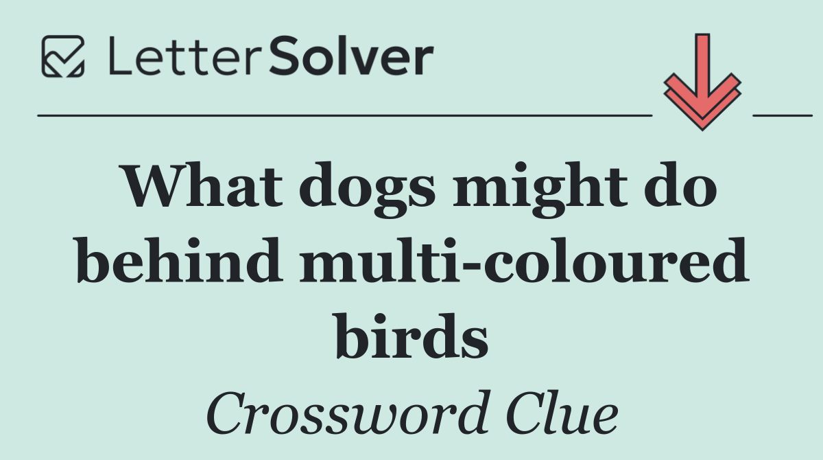What dogs might do behind multi coloured birds