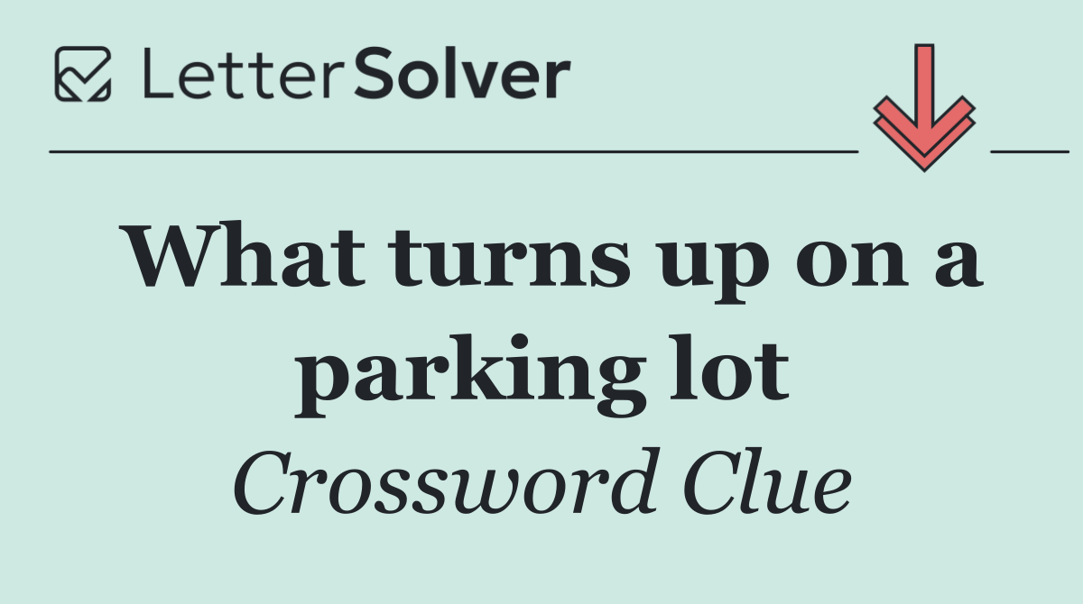 What turns up on a parking lot