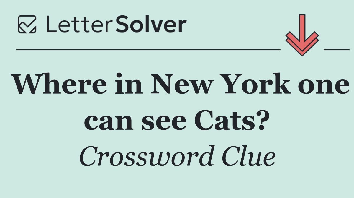 Where in New York one can see Cats?