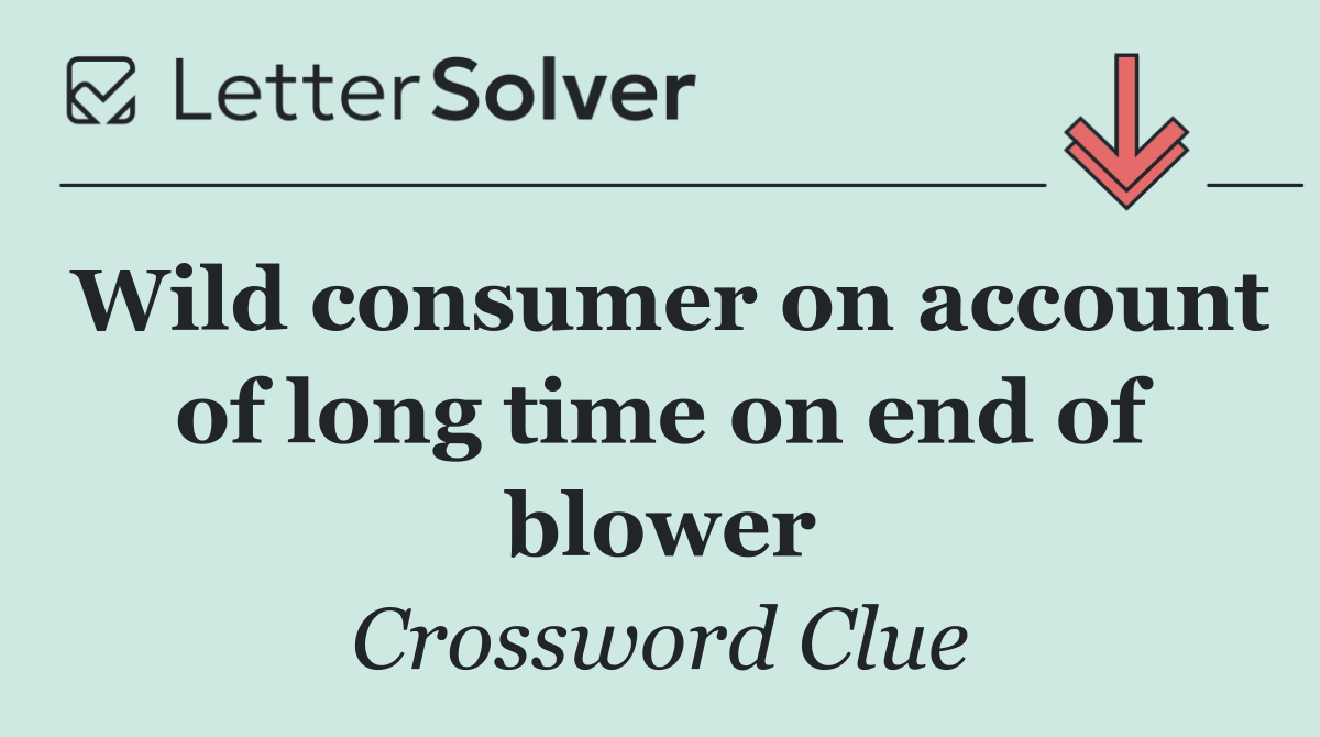 Wild consumer on account of long time on end of blower