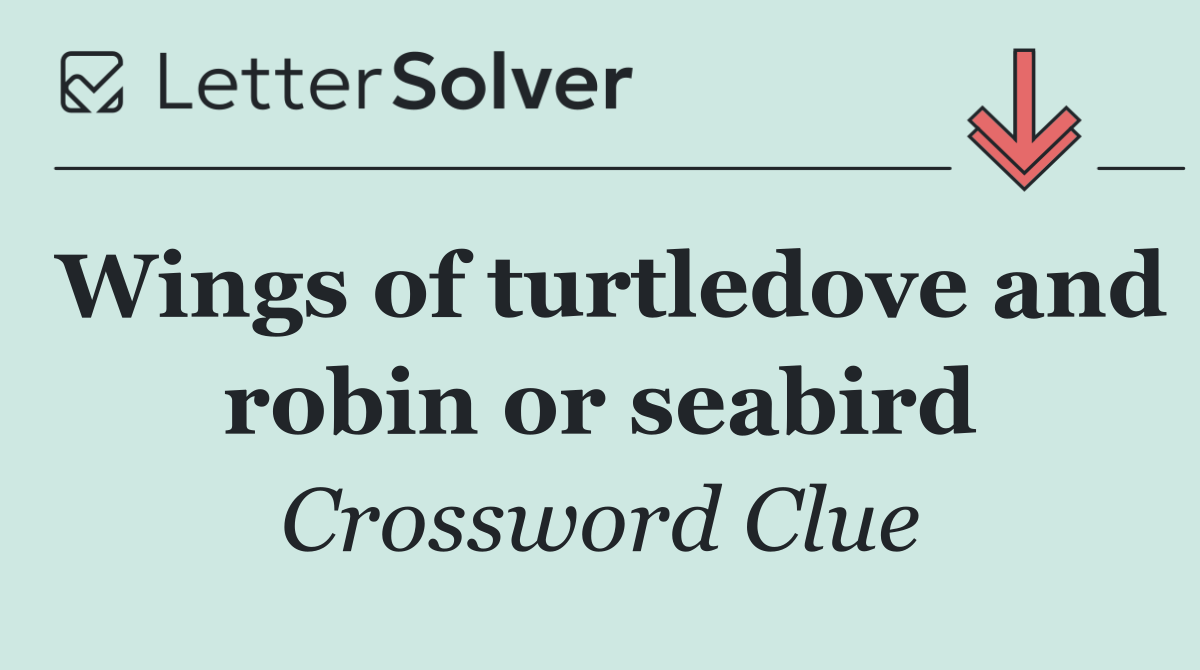 Wings of turtledove and robin or seabird