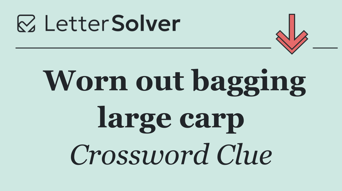 Worn out bagging large carp