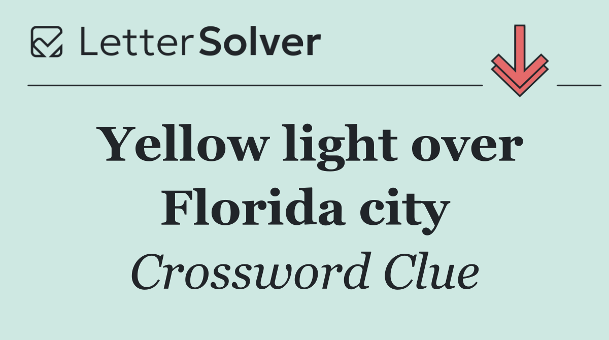 Yellow light over Florida city