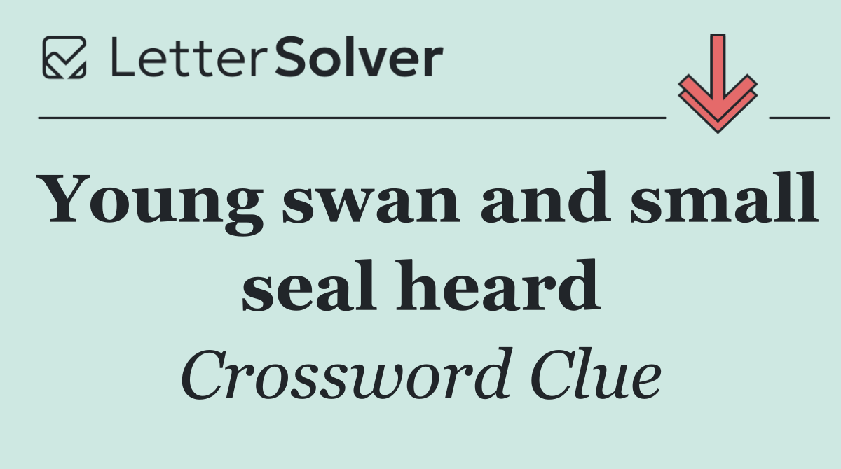 Young swan and small seal heard