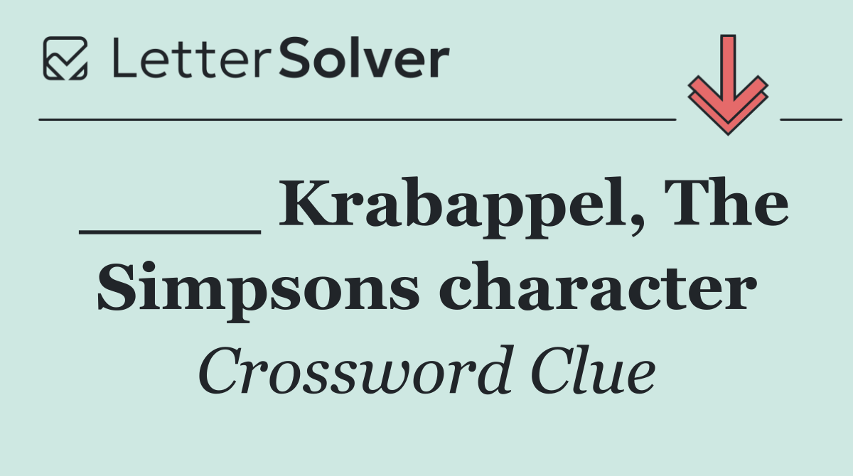 ____ Krabappel, The Simpsons character