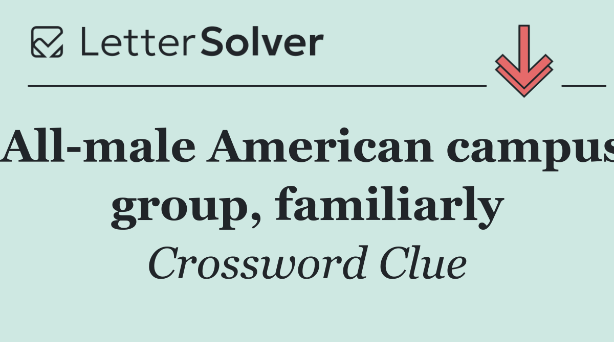 All male American campus group, familiarly
