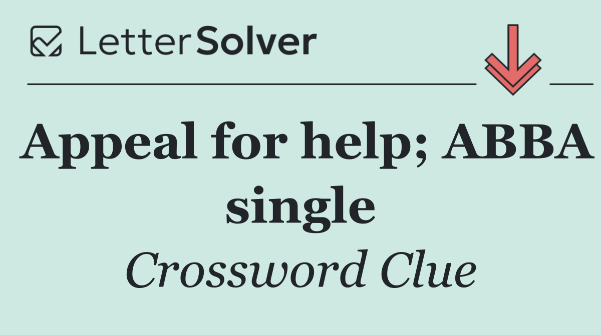 Appeal for help; ABBA single