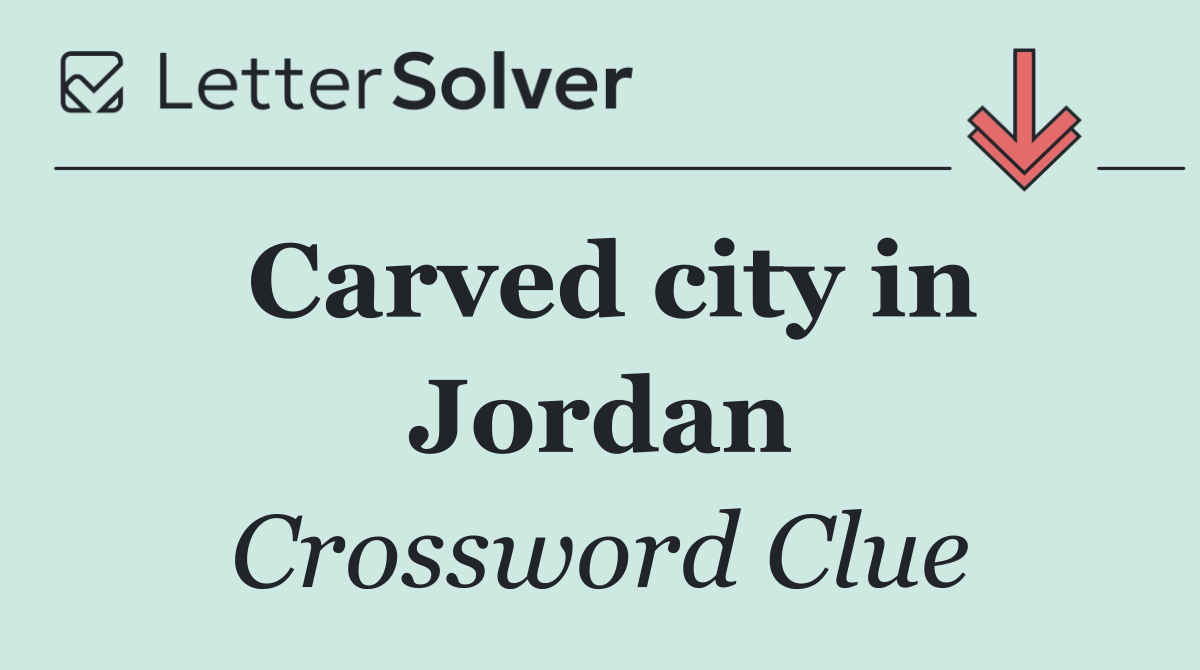 Carved city in Jordan