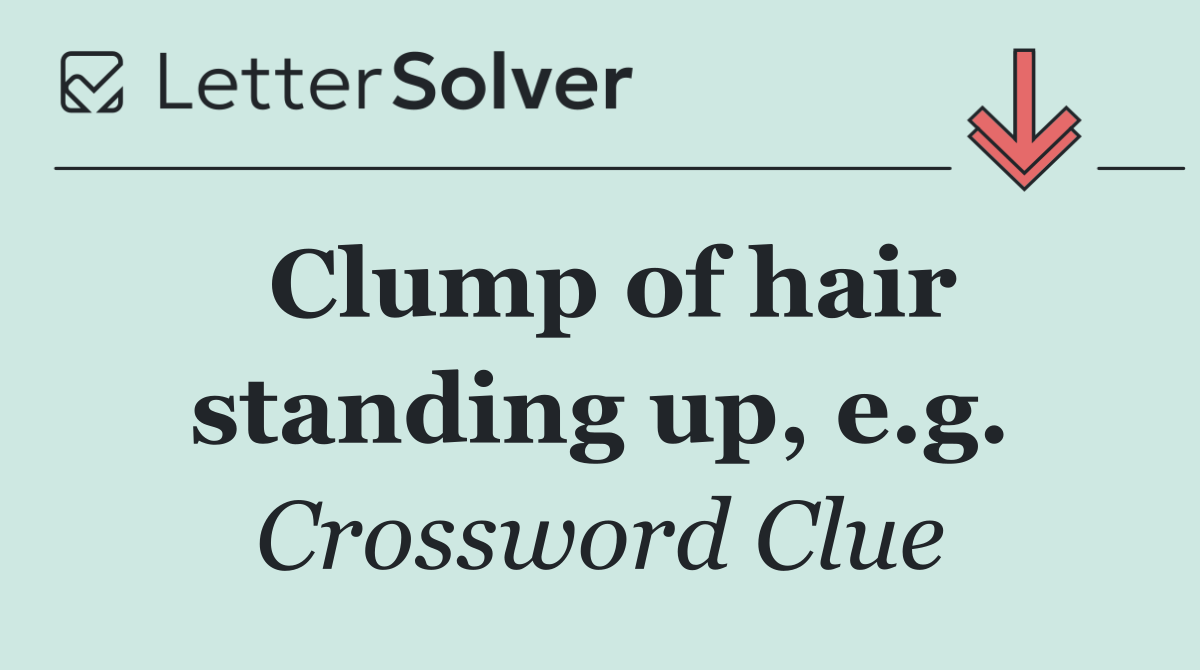 Clump of hair standing up, e.g.