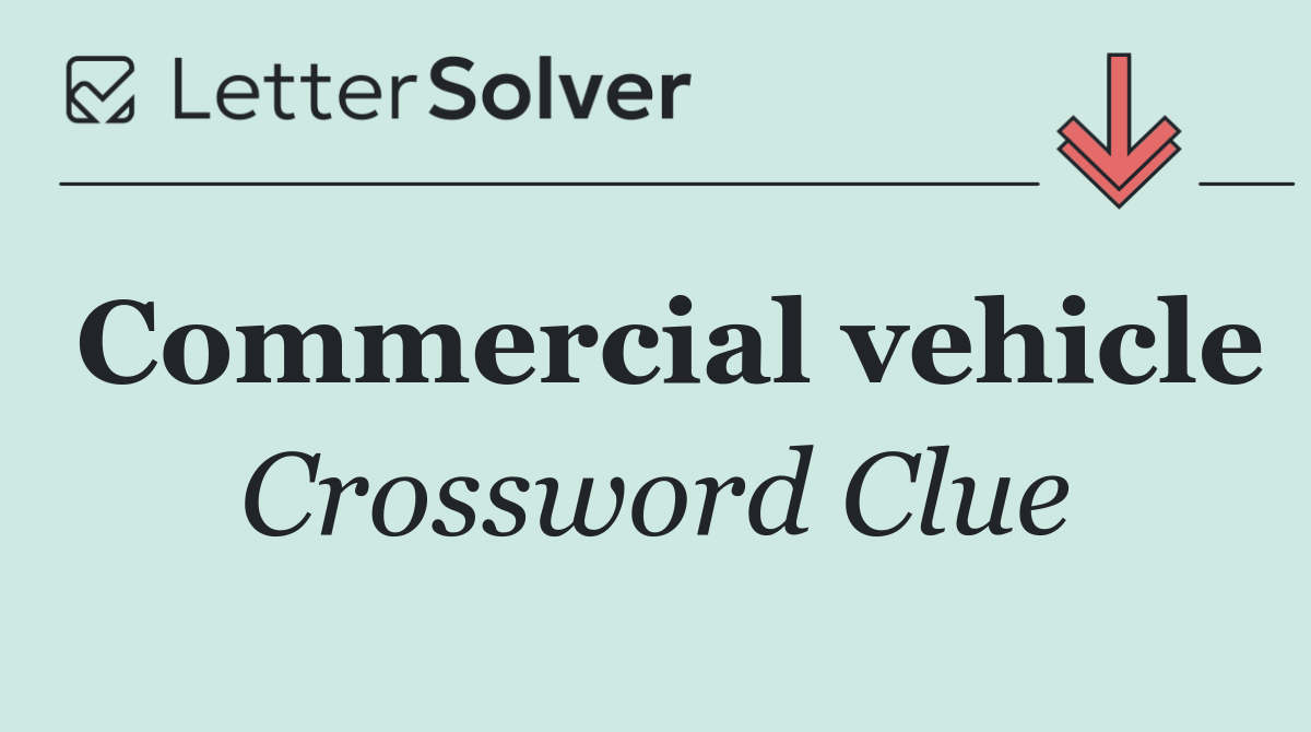 Commercial vehicle