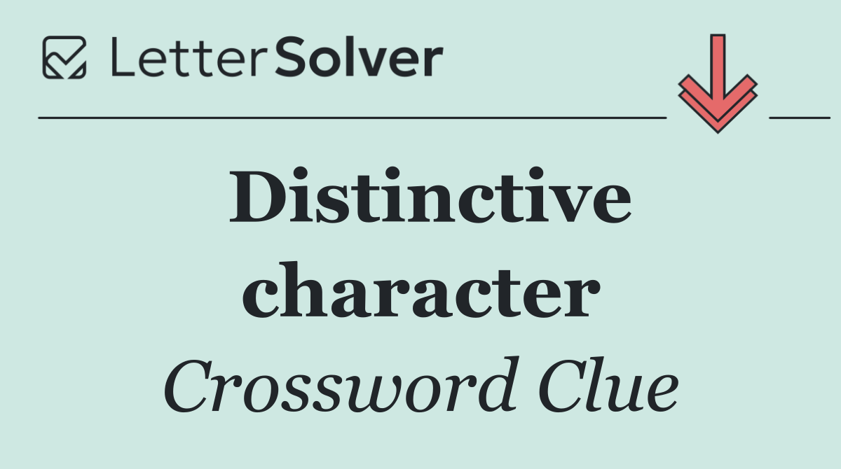 Distinctive character