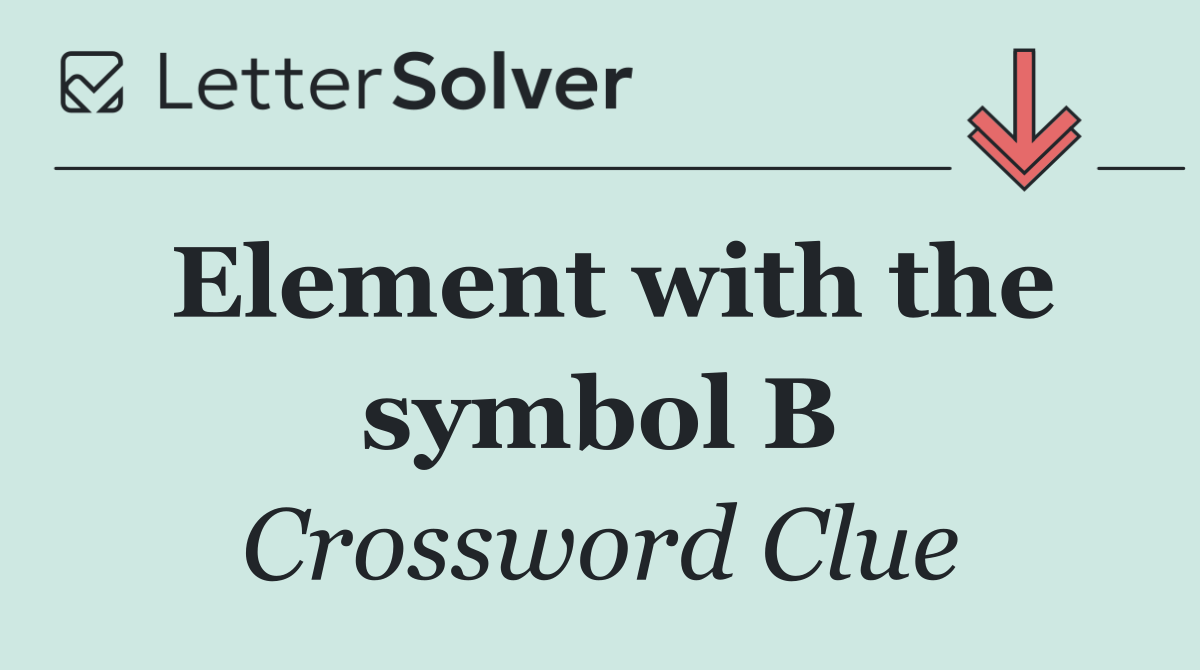 Element with the symbol B