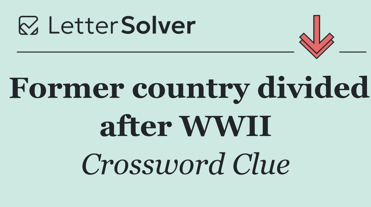 Former country divided after WWII